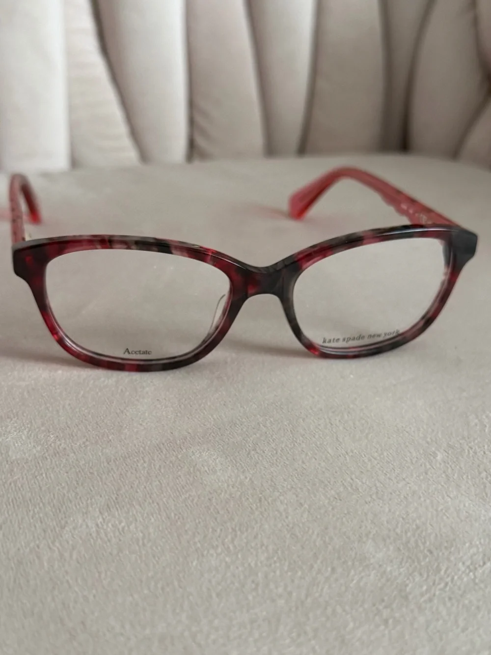 Kate Spade New York Red Tortoiseshell Glasses Jenna Demo Frames